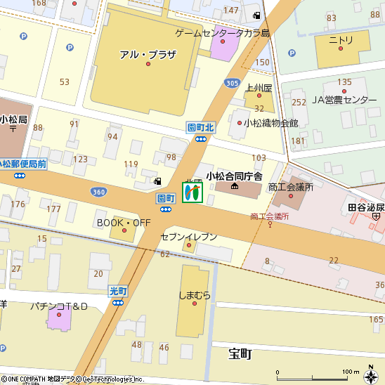 小松東支店付近の地図
